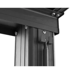 Aanleunende pergola IZEDA - 300 cmx300 cmx200 cm - Antracietgrijs Kunststof