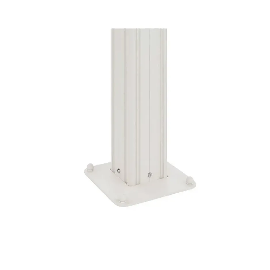 Aanleunende pergola IZEDA - 400 cmx298 cmx200 cm - Wit Kunststof Metaal
