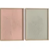 Abstracte wanddecoratie set met structuur Zachte lijnen - 40 x 30