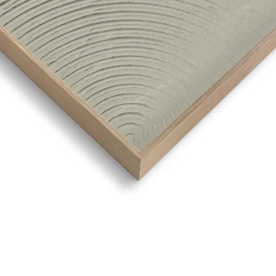 Abstracte wanddecoratie set met structuur Zachte lijnen - 40 x 30