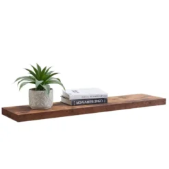 ACAZA Boekenplank van 100 cm lang - industrieel Design - Vintage bruin