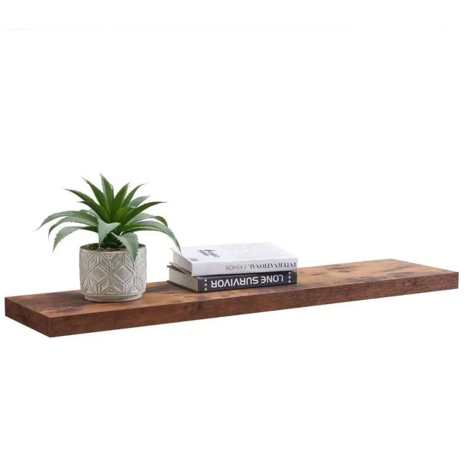 ACAZA Boekenplank van 100 cm lang - industrieel Design - Vintage bruin
