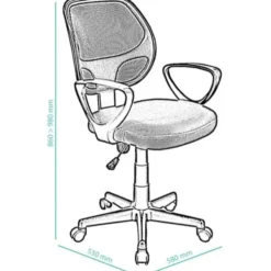 ACAZA Bureaustoel Buritos - Solide, Verstelbaar en Ergonomisch - Zwart