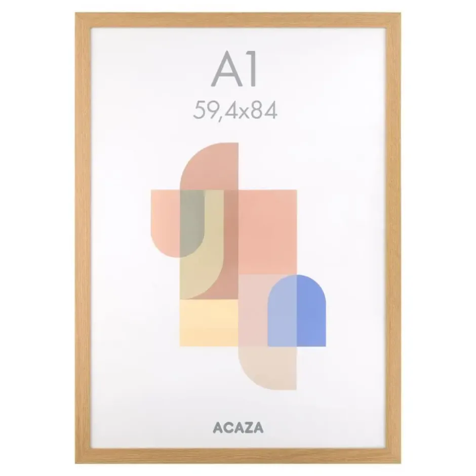 ACAZA Fotokader A1 - 59,4 x 84 cm - Fotolijst - MDF Hout - Madison - Warme Eik