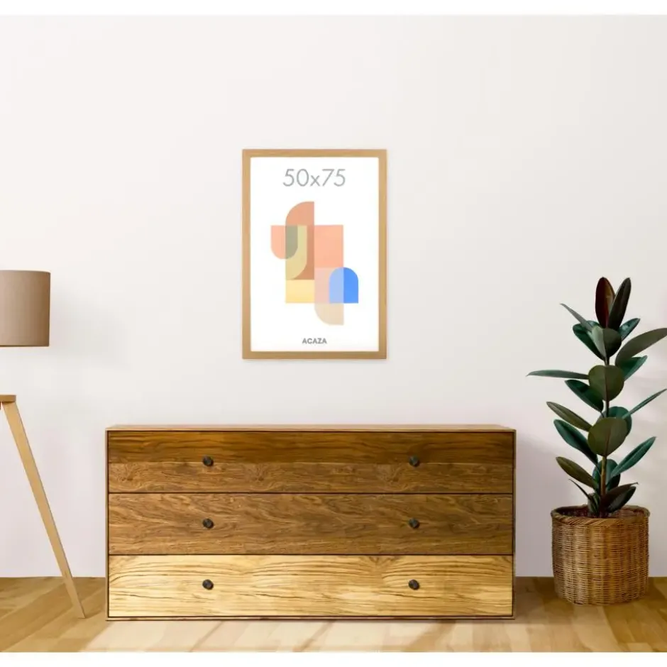 ACAZA Fotokader - Fotolijst - 50x75 cm - MDF hout - Warme Eik