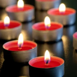 Acorde theelichtjes - appel/kaneel geur - 30x - rood - 3 uur
