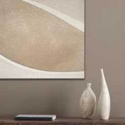 Akoestisch Schilderij 70x100 cm Beige - Natuur - Abstract - Modern