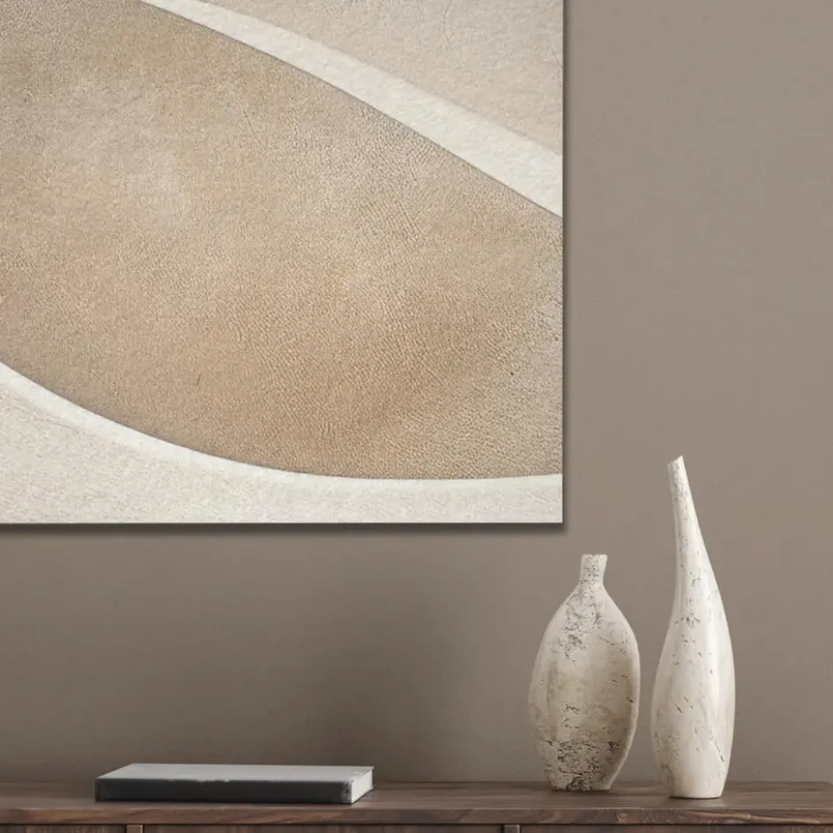 Akoestisch Schilderij 70x100 cm Beige - Natuur - Abstract - Modern