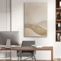 Akoestisch Schilderij 70x100 cm Beige - Natuur - Abstract - Modern