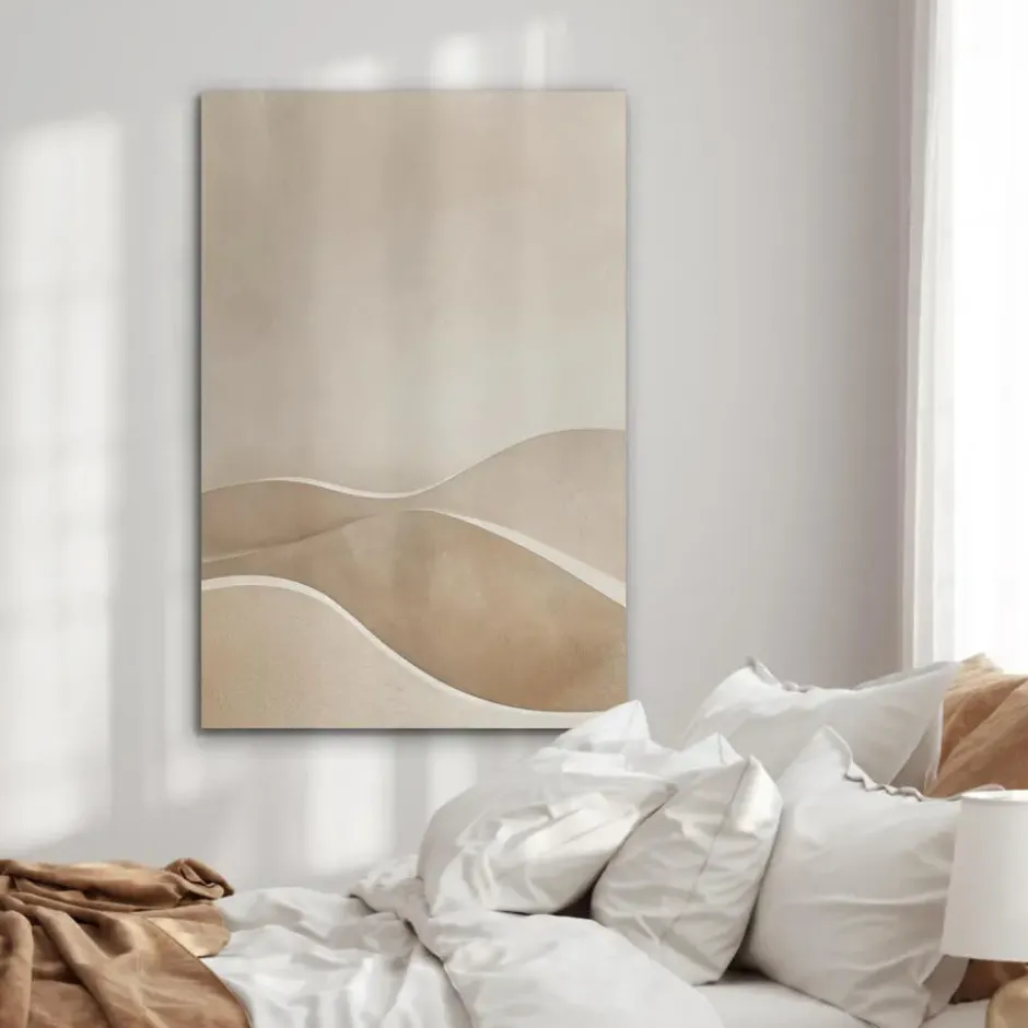 Akoestisch Schilderij 70x100 cm Beige - Natuur - Abstract - Modern