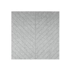 Akoestisch wandpaneel PET-vilt - 100x100cm - Visgraat motief Lichtgrijs