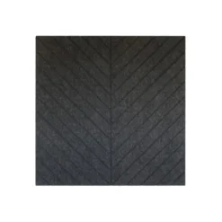 Akoestisch wandpaneel PET-vilt - 100x100cm - Visgraat motief Antraciet