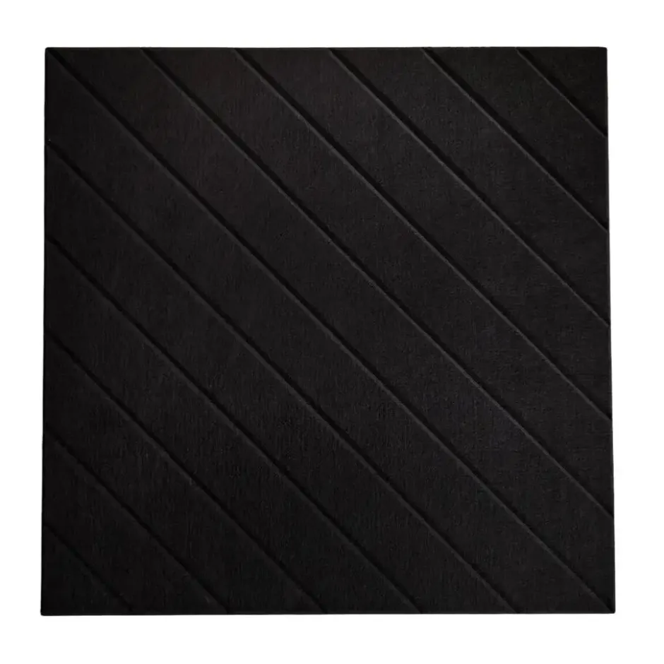 Akoestisch wandpaneel - 5 stuks - 60x60cm - Lijnmotief Zwart