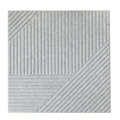 Akoestisch wandpaneel - 5 stuks - 60x60cm - Geometrisch motief Grijs