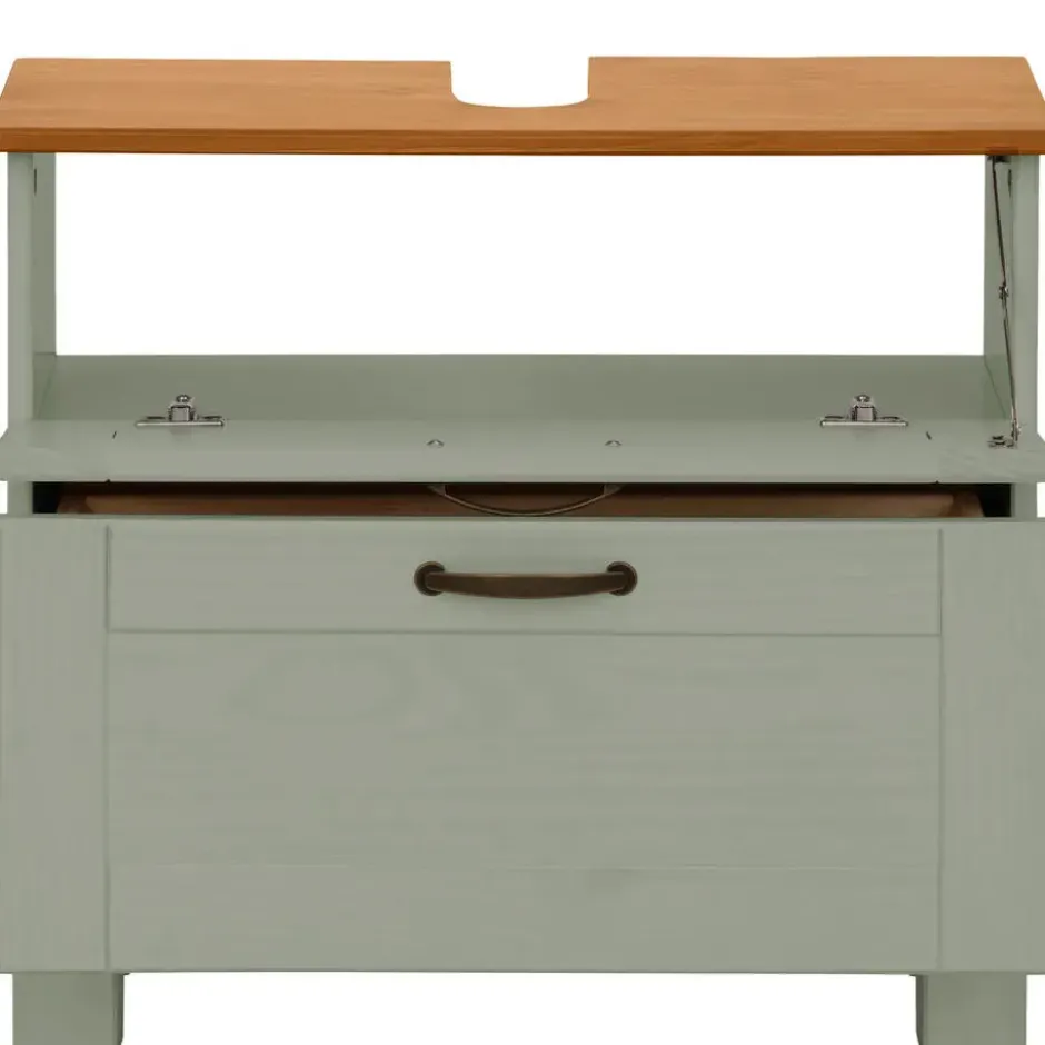 Alby-Gootsteenkast met 1 klep, 1 lade, dennengroen