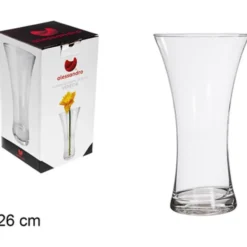 Alessandro bloemenvaas Venecia - transparant glas - H26 cm