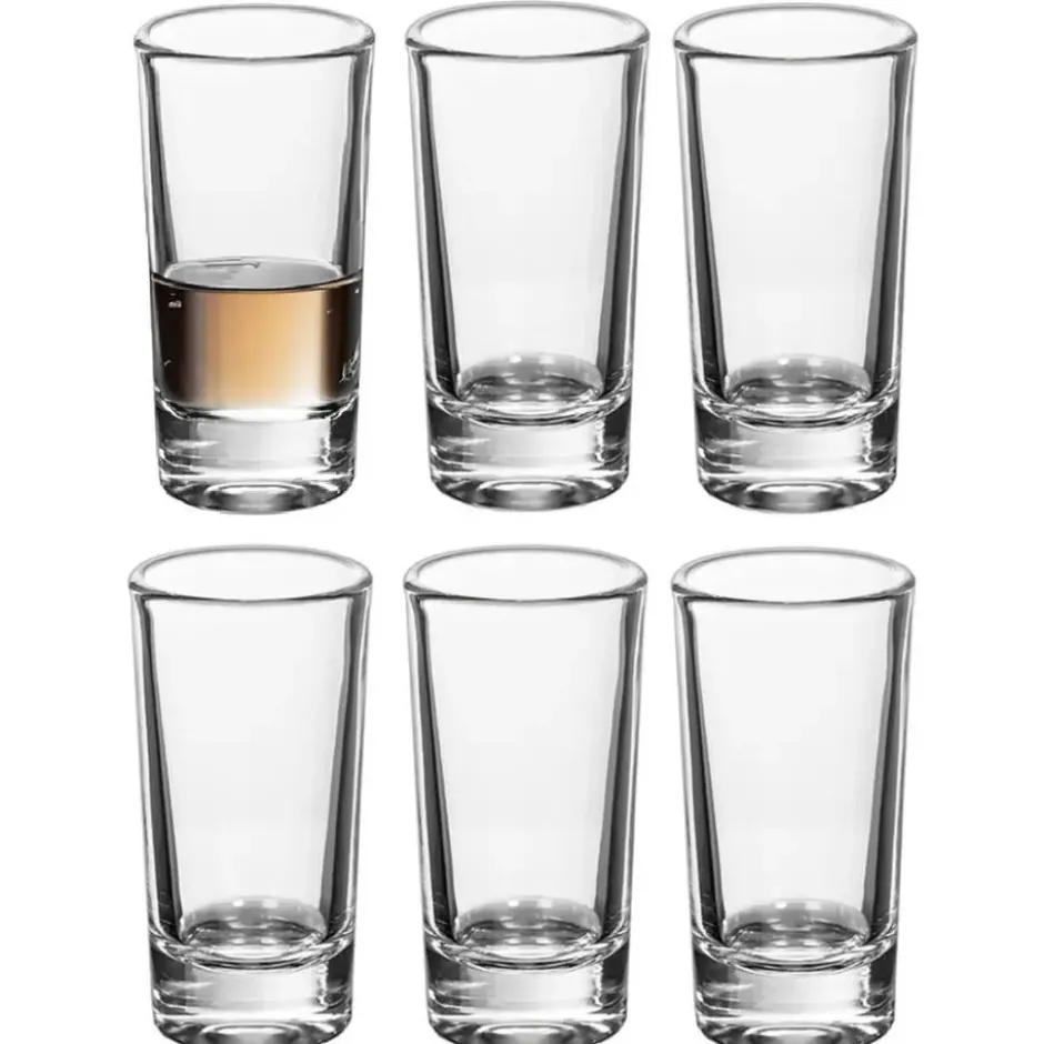 Alessandro Shotglaasjes Alto - 6 stuks - glas - 40 ml