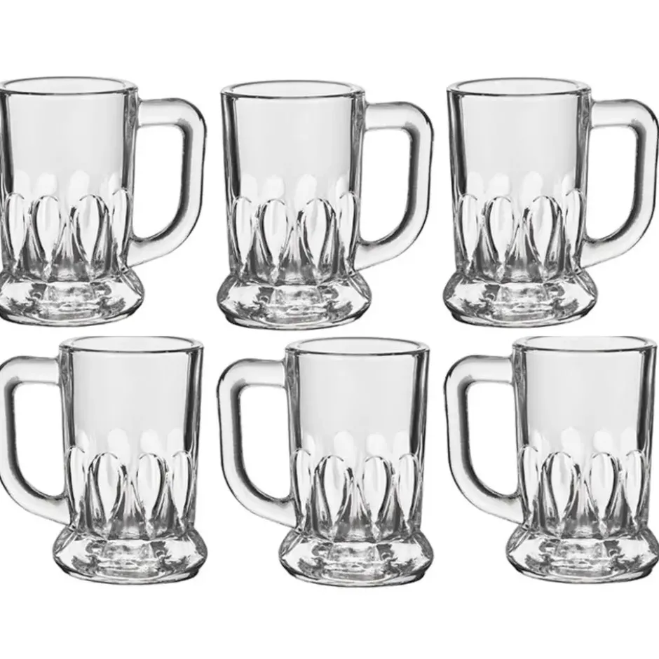 Alessandro Shotglaasjes Montpellier - 6x - met oor - glas - 40 ml