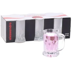 Alessandro Shotglaasjes Montpellier - 6x - met oor - glas - 40 ml