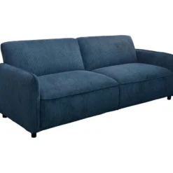 Alicia-Slaapbank 3-zitter in ribfluwelen blauw