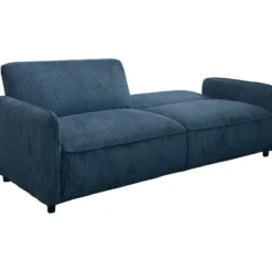 Alicia-Slaapbank 3-zitter in ribfluwelen blauw