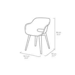 Allibert Tuinstoel Akola - grafiet (2 stuks )