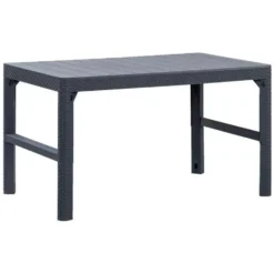 Allibert verstelbare tafel Lyon - grijs - 116x71,5x40/66 cm