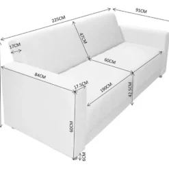 Allie II-Slaapbank 3-zitter in fluweel taupe