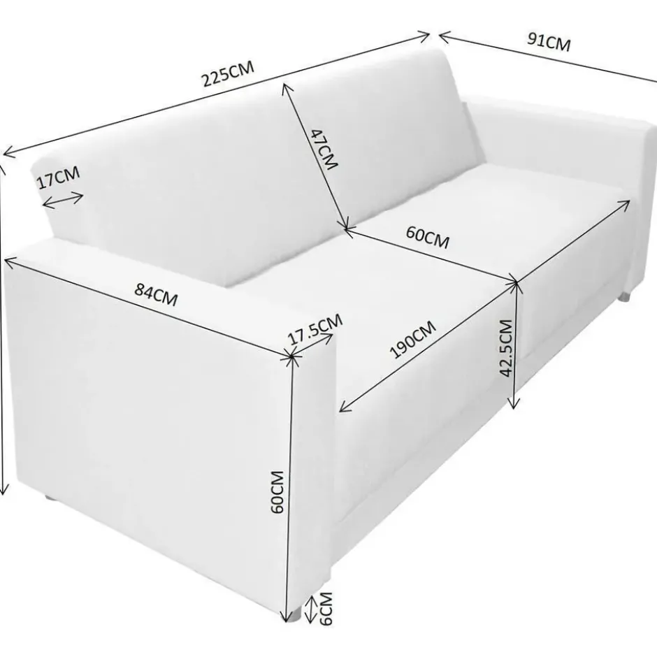 Allie II-Slaapbank 3-zitter in fluweel taupe
