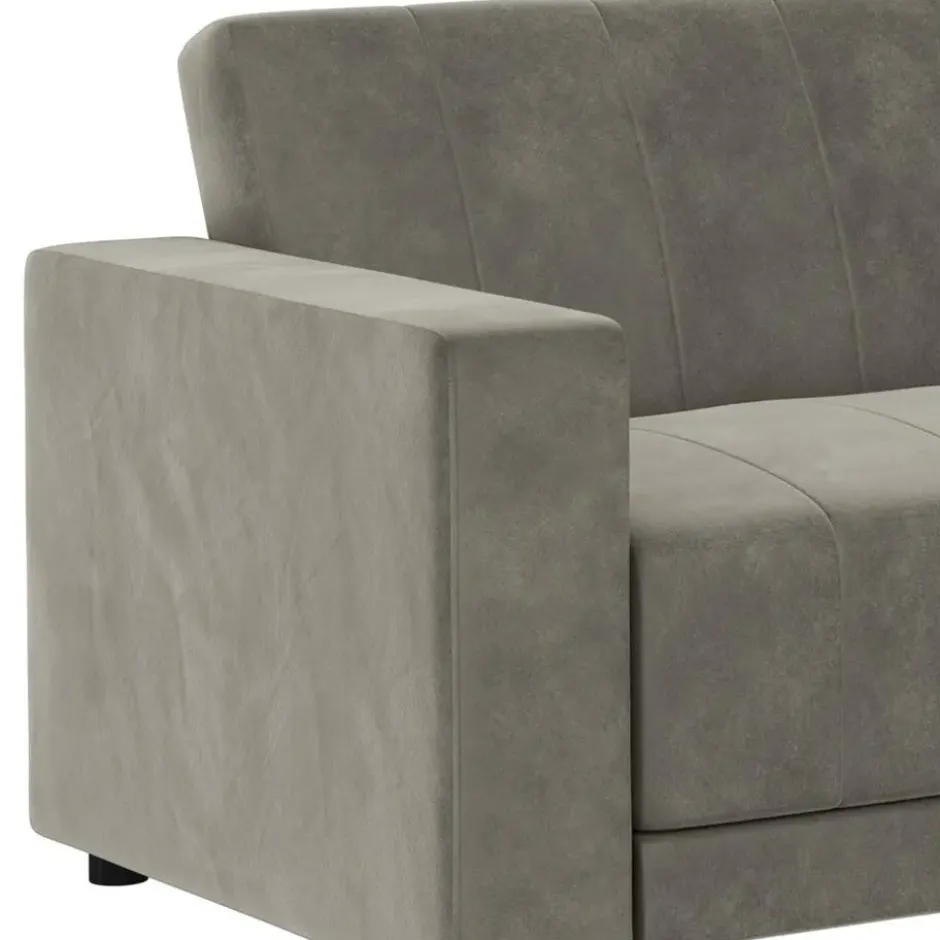 Allie II-Slaapbank 3-zitter in fluweel taupe