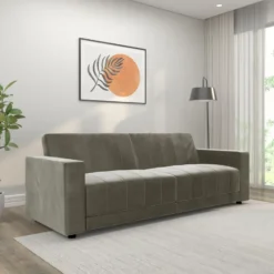 Allie II-Slaapbank 3-zitter in fluweel taupe
