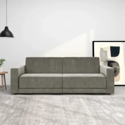 Allie II-Slaapbank 3-zitter in fluweel taupe