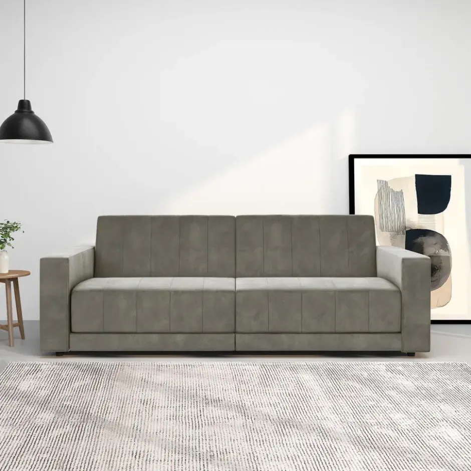 Allie II-Slaapbank 3-zitter in fluweel taupe