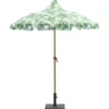 Aloha – stokparasol Ø200 cm – light teak look – palm green