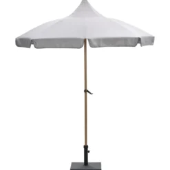 Aloha – stokparasol Ø200 cm – light teak look – taupe