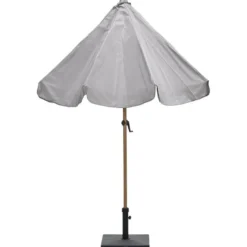 Aloha – stokparasol Ø200 cm – light teak look – taupe