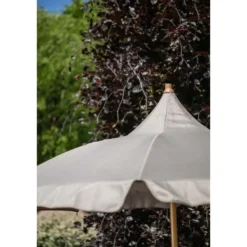 Aloha – stokparasol Ø200 cm – light teak look – taupe