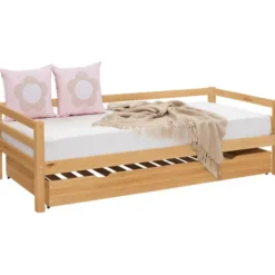 Alpi - Bed met bedlade 90x200 cm in grenen