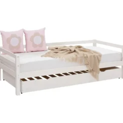 Alpi - Bed met bedlade 90x200 cm wit grenen