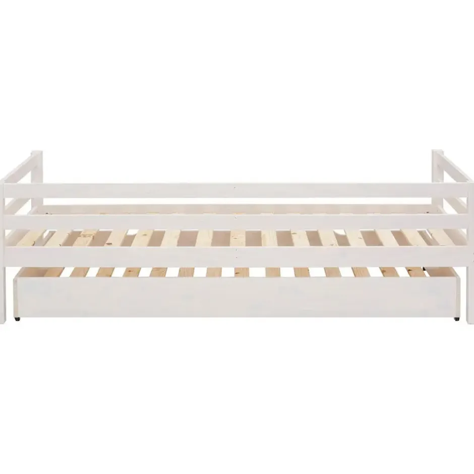 Alpi - Bed met bedlade 90x200 cm wit grenen