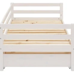 Alpi - Bed met bedlade 90x200 cm wit grenen