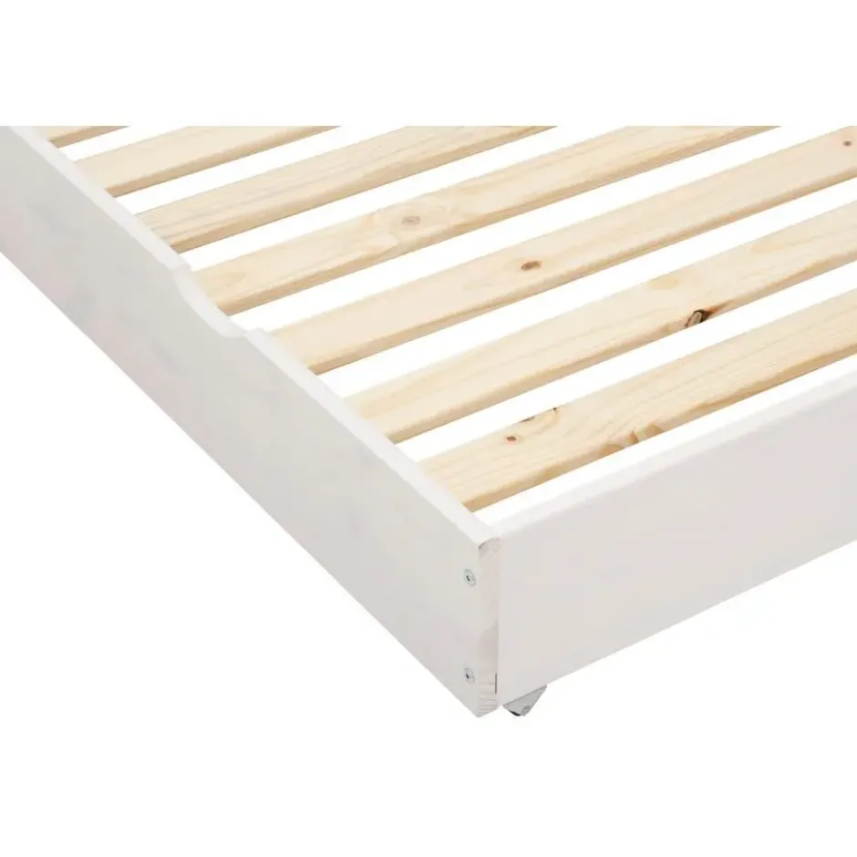 Alpi - Bed met bedlade 90x200 cm wit grenen