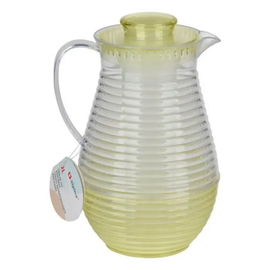 Alpina Waterkan/sapkan met reservoir - 2L - kunststof - geel - 25 cm