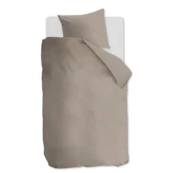 Ambiante Cotton Uni dekbedovertrek - 140x200/220 - Taupe