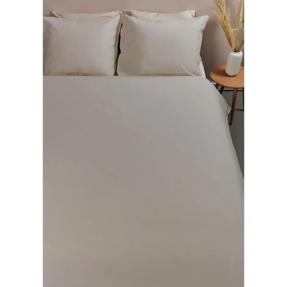 Ambiante Cotton Uni dekbedovertrek - 140x200/220 - Taupe