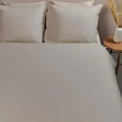 Ambiante Cotton Uni dekbedovertrek - 140x200/220 - Taupe