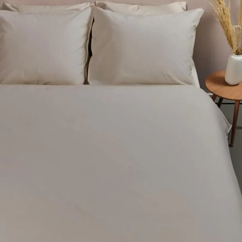 Ambiante Cotton Uni dekbedovertrek - 140x200/220 - Taupe