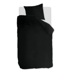 Ambiante Cotton Uni dekbedovertrek - 140x200/220 - Zwart