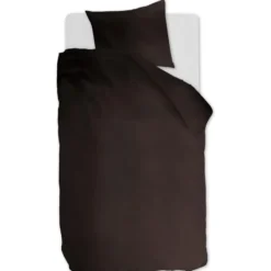 Ambiante Cotton Uni dekbedovertrek - 140x200/220 - Bruin
