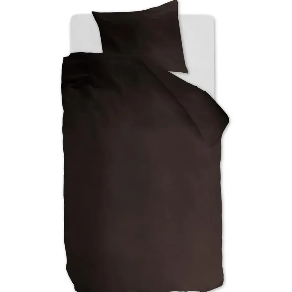 Ambiante Cotton Uni dekbedovertrek - 140x200/220 - Bruin